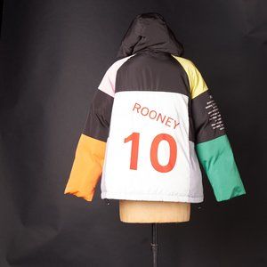 3NY Color Block Puffer Jacket Coat